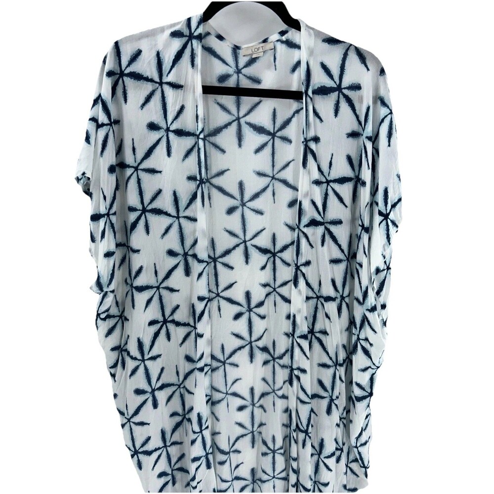 Women's Loft Star Tie Dye Short Sleeve Kimono Longline Size M/L - Picture 2 of 7